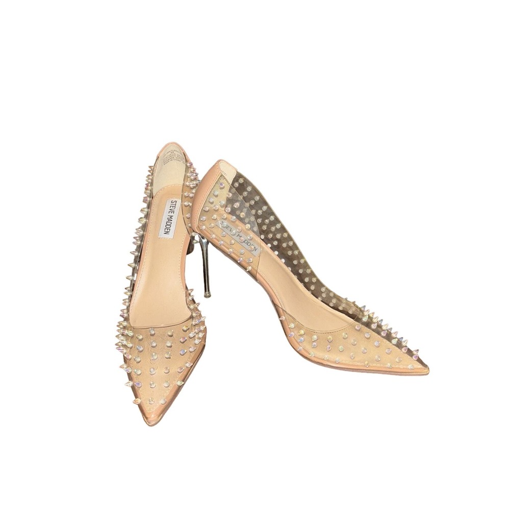 Steve Madden Clear Studded heels 8. SF2351